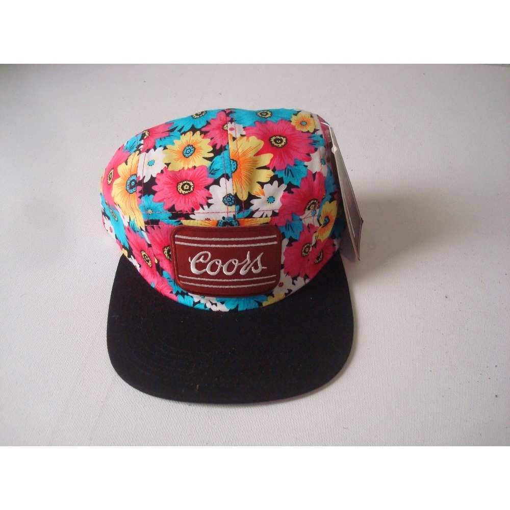 COORS BEER FLOWERS BEACH GOLF   HAT CAP VINTAGE DEADSTOCK‎ U1
